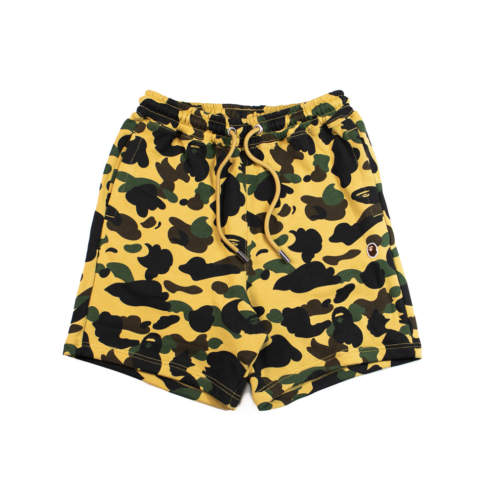 A BATHING APE イエローカモショートパンツ 美品 1st Camo Ape Head Sweat Shorts (Yellow) – Corporate