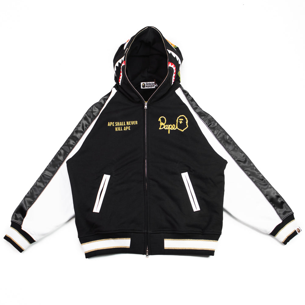 Souvenir Shark Zip Hoodie (Black) – Corporate