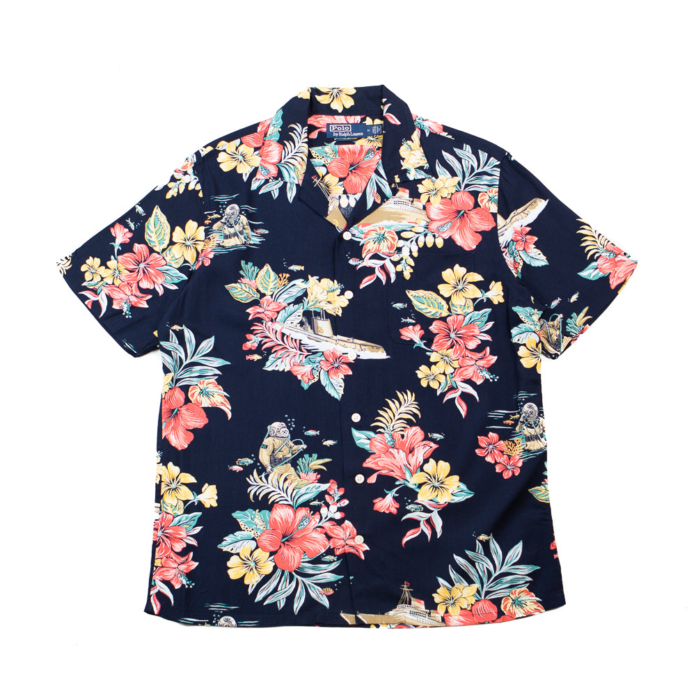 Classic Fit Tropical Floral Camp Shirt (Uncharted Territory