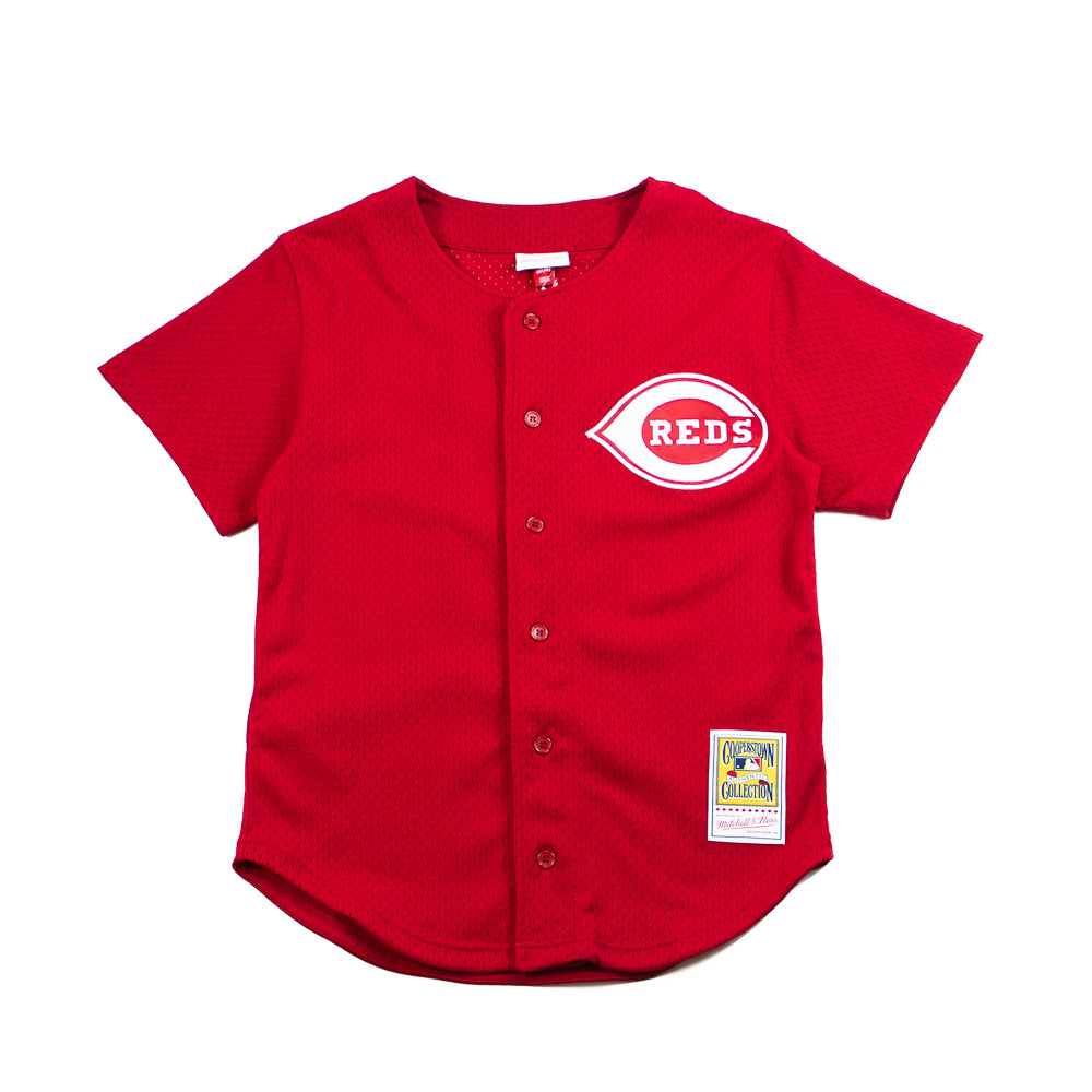 Deion Sanders Cincinnati Reds 1997 BP Jersey (Scarlet) – Corporate