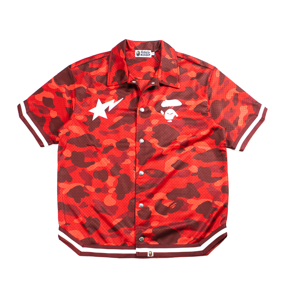 COLOR CAMO WARM UP SS SHIRT MENS 1M30-132-314 / Red / L