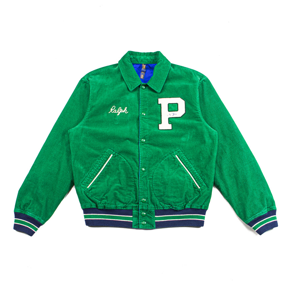 希少❗️ RALPH LAUREN RUGBY Varsity Jacket XL Ralph Lauren Rugby Varsity Jacket Indian Head Letterman