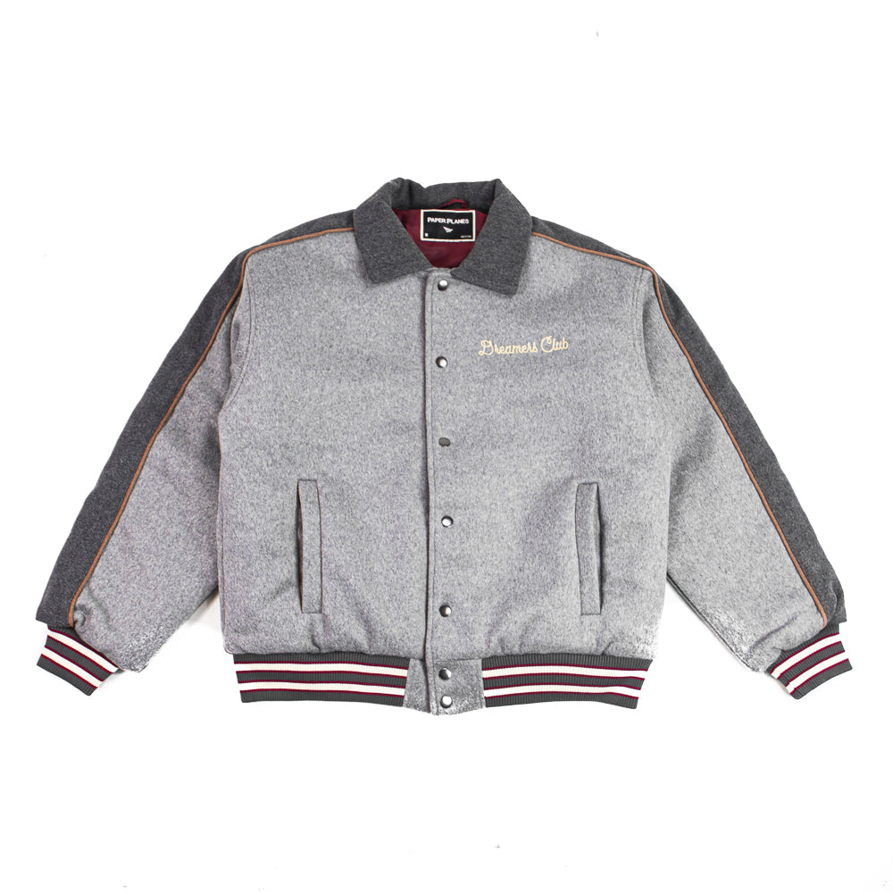 Dreamers Club Varsity Jacket (Heather Grey) – Corporate