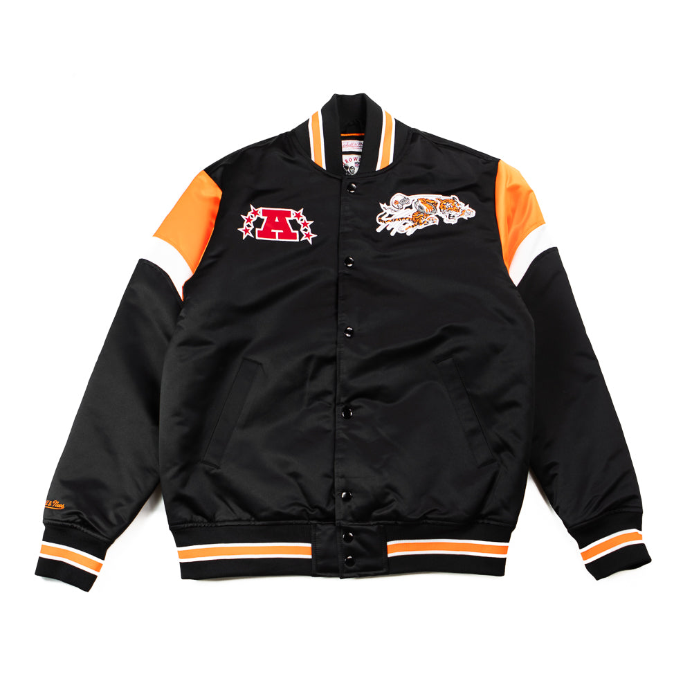 NFL Black/White Bengals Satin Jacket - Paragon Jackets