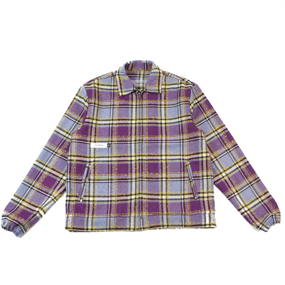 Clothes Purple Plaid Shirt Jacket Fitzroy Flannel Jacket (Purple