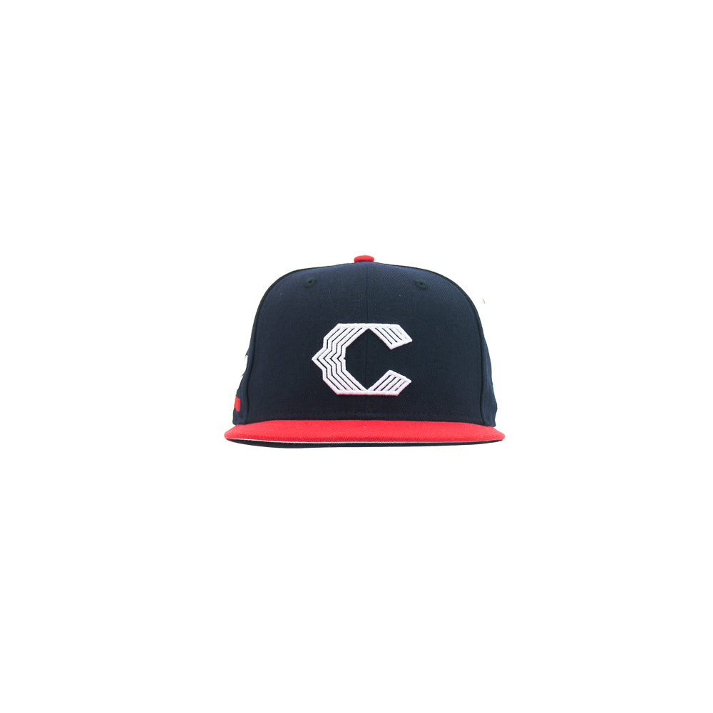 Cincinnati Reds City Connect Navy Red 59Fifty Fitted Hat by MLB x New Era