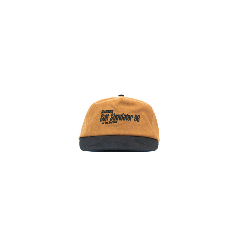Simulator 5-Panel Snapback Hat (Pumpkin/Black)