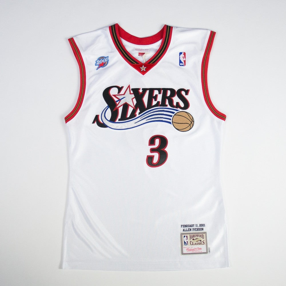 Allen Iverson Philadelphia 76ers Mitchell & Ness 2000-01 Hardwood Classics Swingman Jersey - White Allen Iverson Philadelphia 76ers Mitchell & Ness 2000-01 Hardwood Classics Swingman Jersey - White