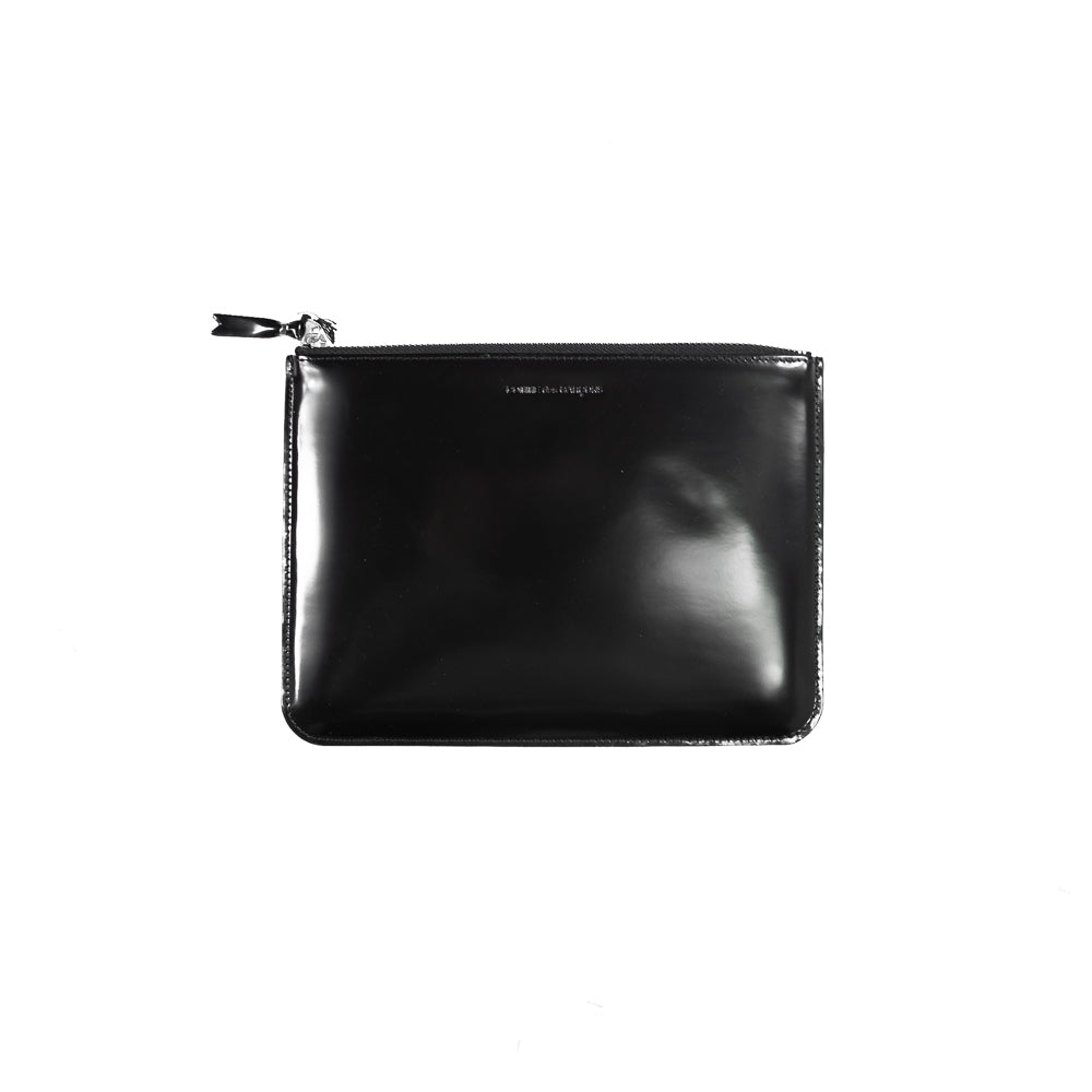 CDG Mirror Inside Large Zip Pouch (Black/Gold) – Corporate
