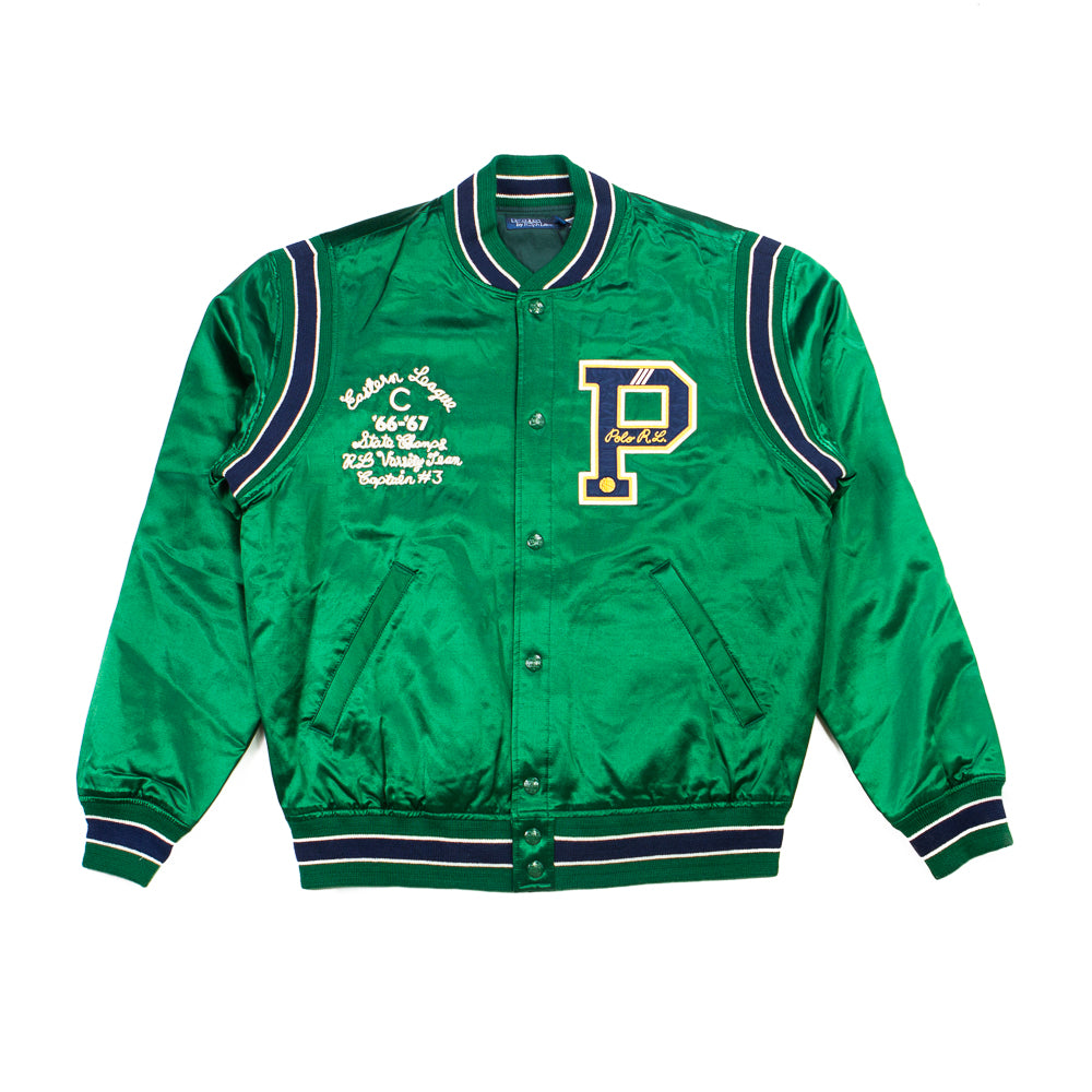 Parra Cloudy Star Varsity Jacket Pine Green