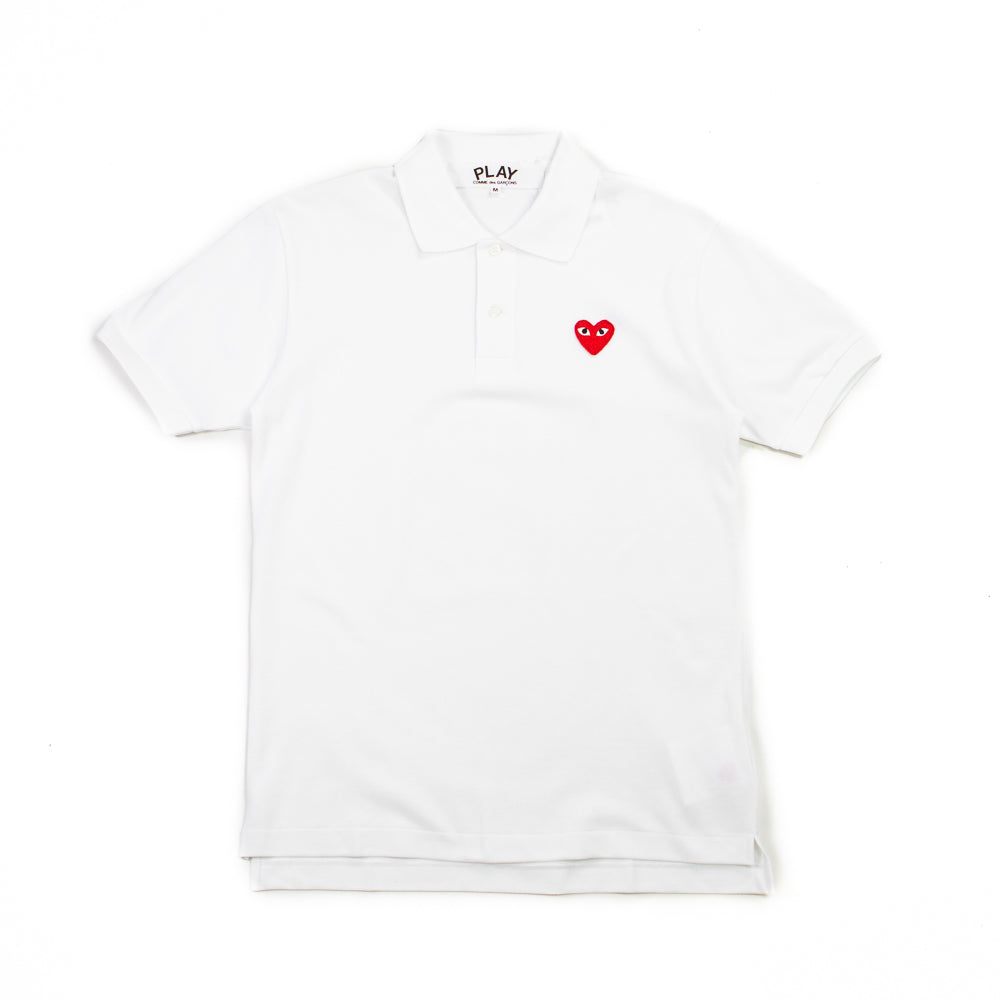 Heart Logo Slim Fit Polo (White)