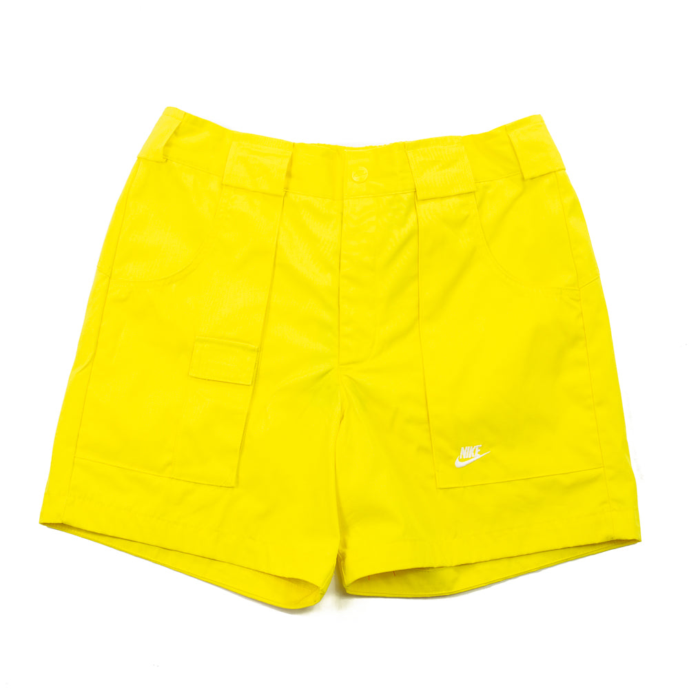 yellow woven nike shorts