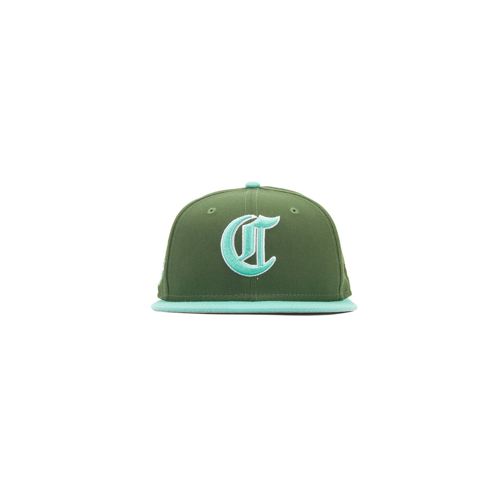 Cincinnati Reds 150th Anniversary Fitted Cap (Rifle Green/Clear