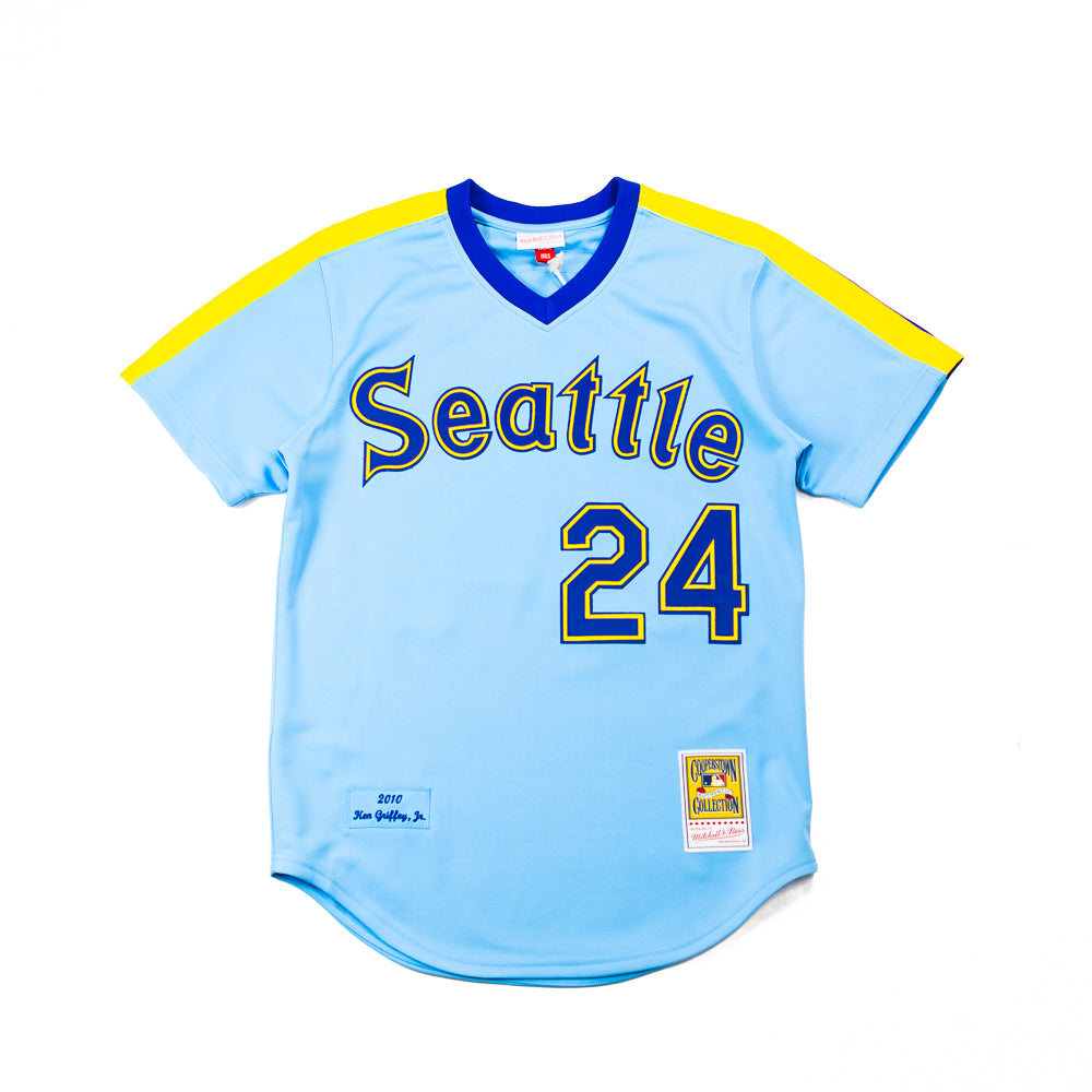 2010 Ken Griffey Jr. Turn Back The Clock Mariners Authentic Jersey (Lt.  Blue)