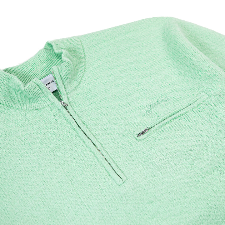 Wilson Mohair L/S Q-Zip Sweater (Moss)