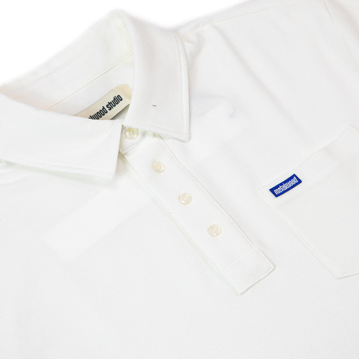 Airy Pocket Polo (White)