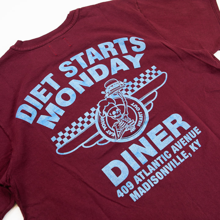 Diner Tee (Maroon)