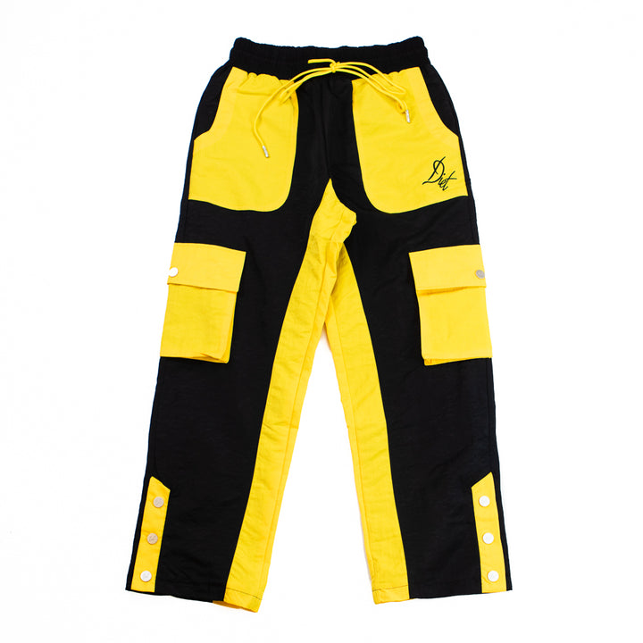 Nylon Cargo Pants (Black/Yellow)