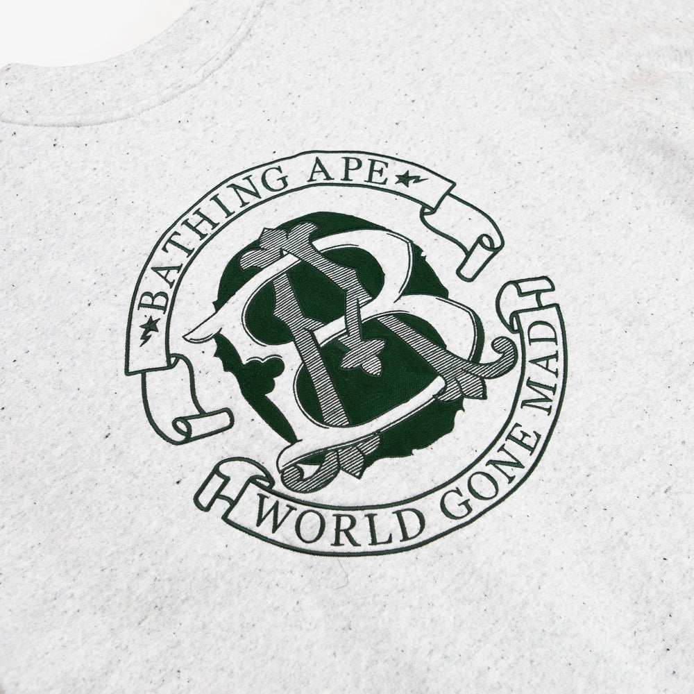 College Badges Sweat Cardigan (Gray)