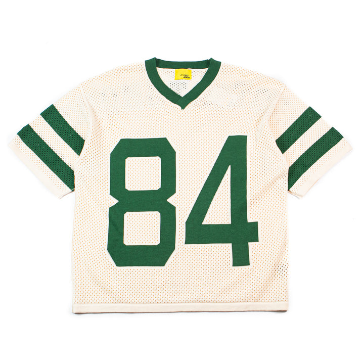 Knitted Mesh Jersey (Cream/Green)