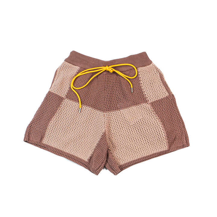 Checker Crochet Short (Mauve)