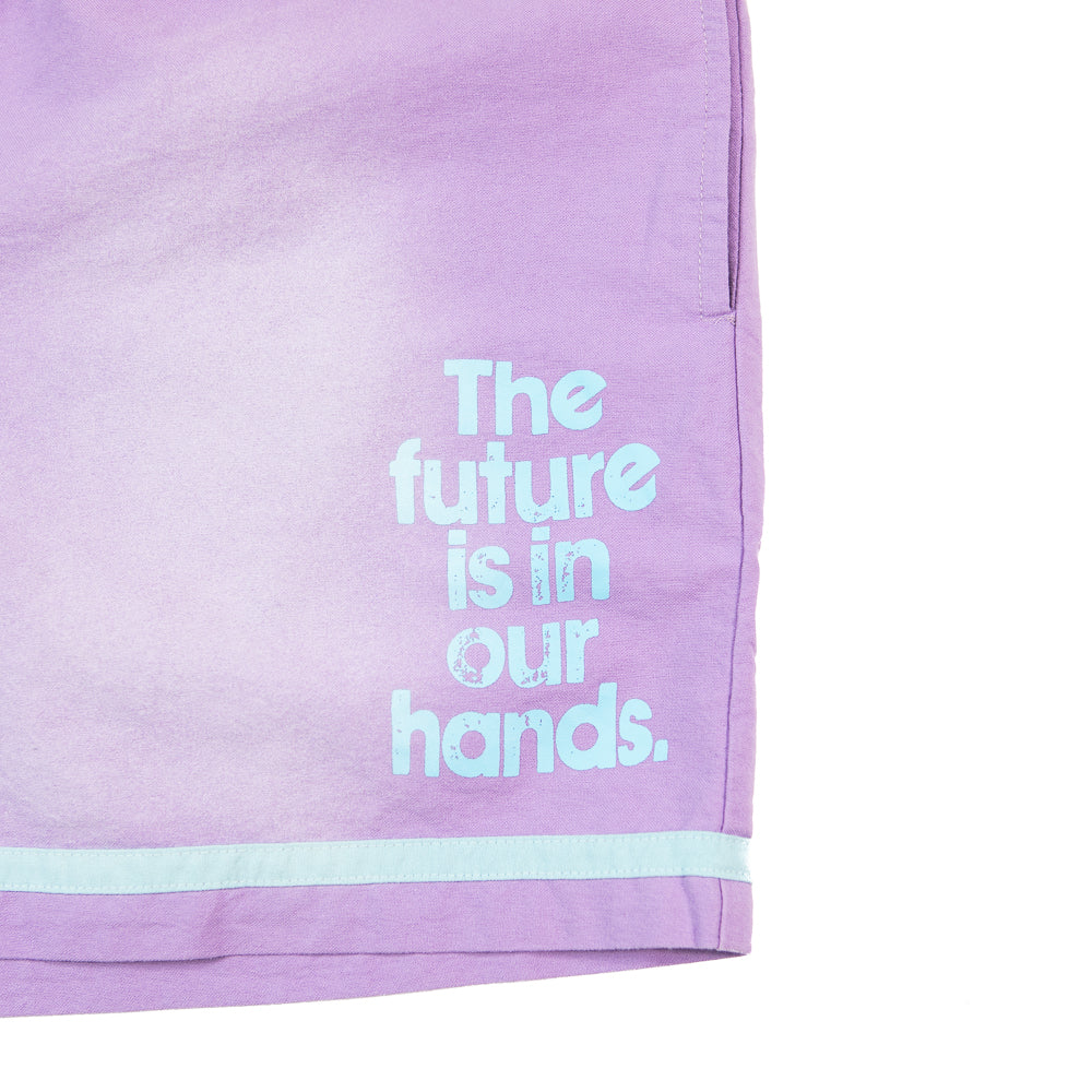 Canvas Stripe Short (Purple)