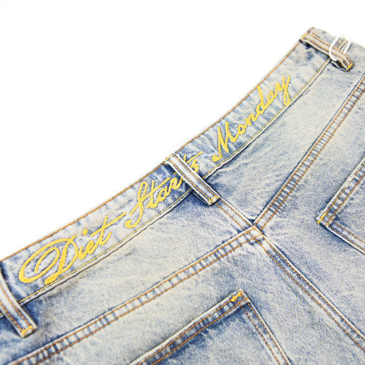 Scribble Denim Short (Indigo Stain)