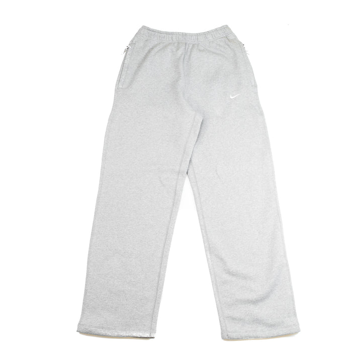 NSW Swoosh Men's Open-Hem Fleece Pants (Dark Grey Heather/White)