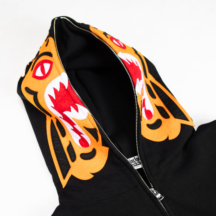 Tiger Full Zip Hoodie (Black)