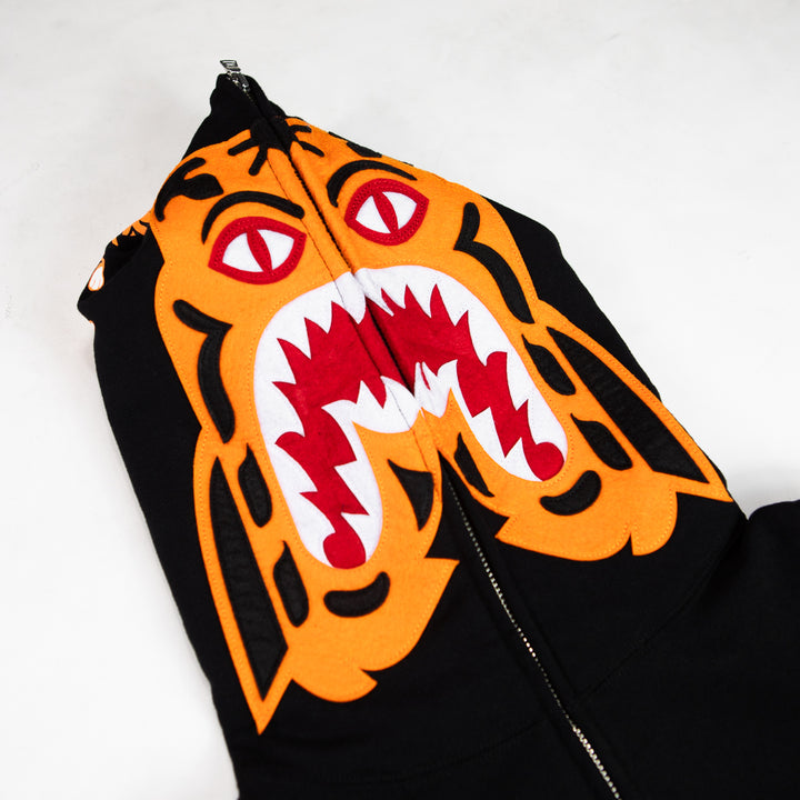 Tiger Full Zip Hoodie (Black)