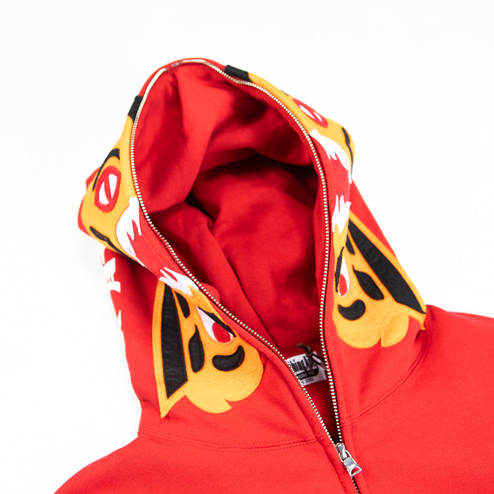 Tiger Full Zip Hoodie (Red)