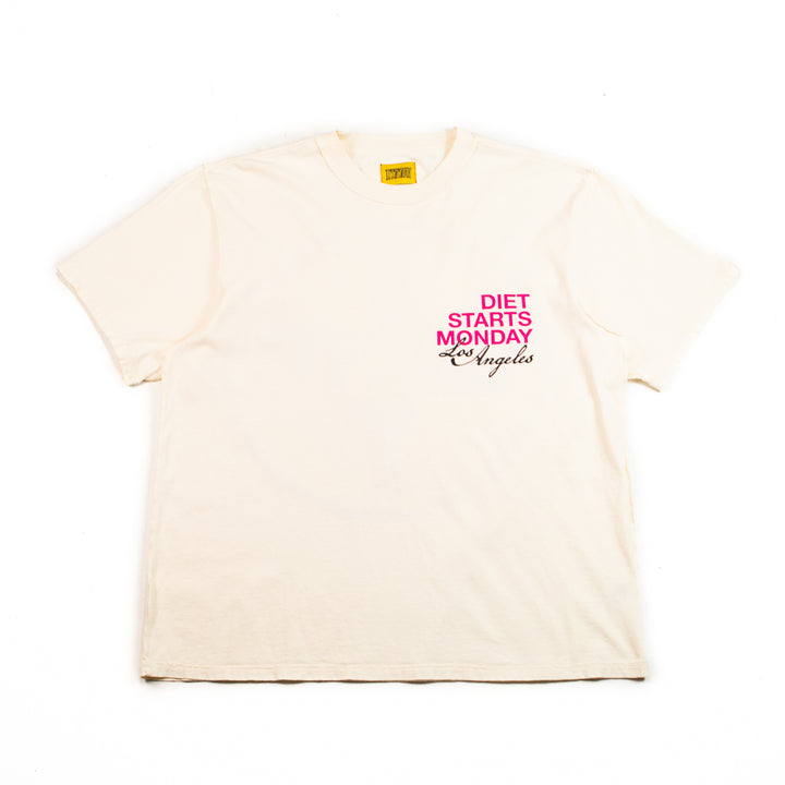 LA Tee (Antique White/Pink)