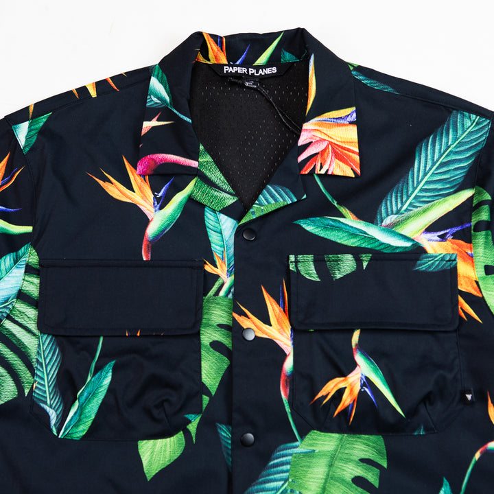 Bird of Paradise Woven Shirt (Black)