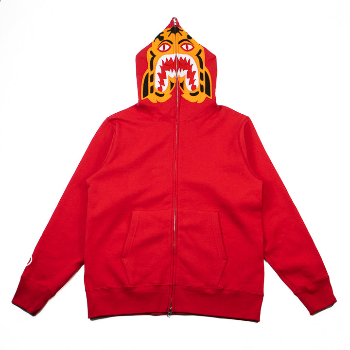 Tiger Full Zip Hoodie (Red)