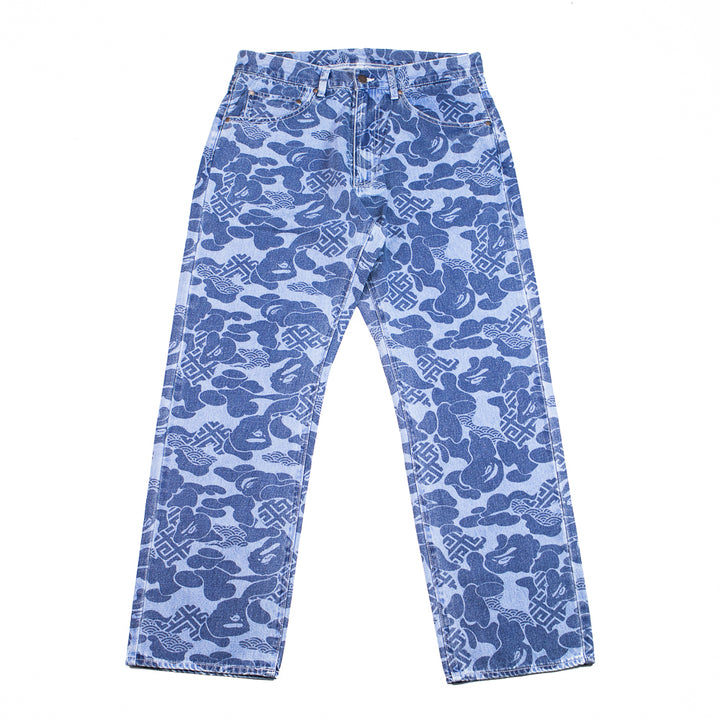 Asia Camo Denim Pants (Indigo)