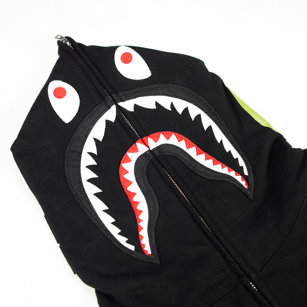 Souvenir Shark Zip Hoodie (Black)