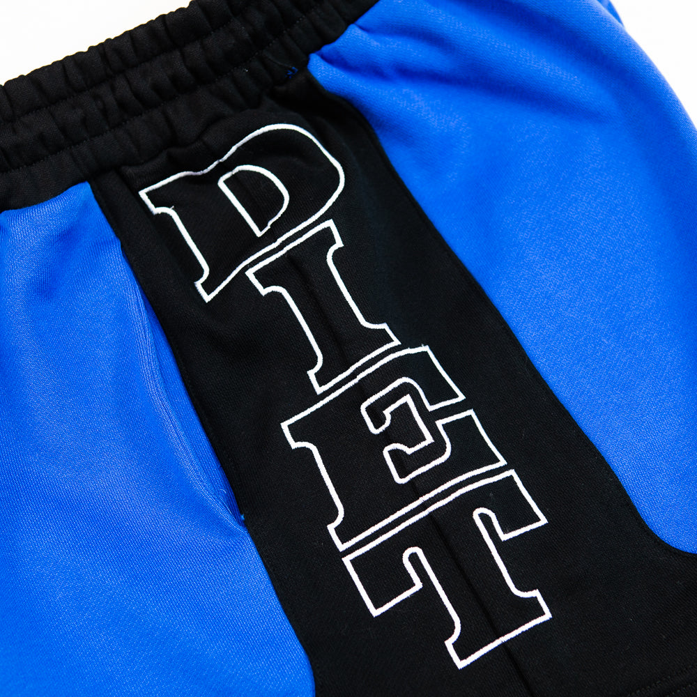 French Terry Row Shorts (Black/Blue)