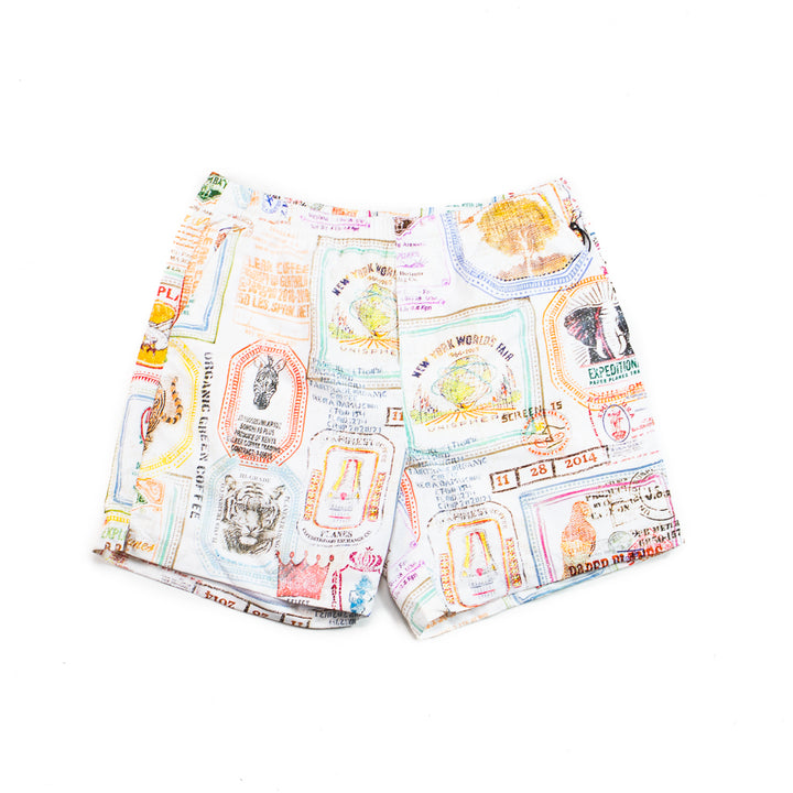 Sack Stamps Print Swim Trunk (Multi)