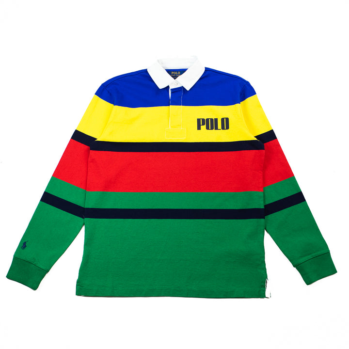 Classic Fit Logo Jersey Rugby Shirt (Hillside Green Multi)