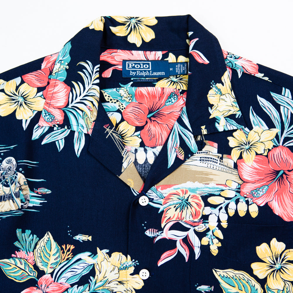 Classic Fit Tropical Floral Camp Shirt (Uncharted Territory)