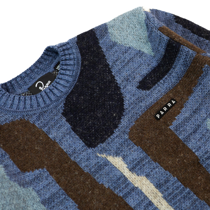 Detached Knitting Pullover (Blue)