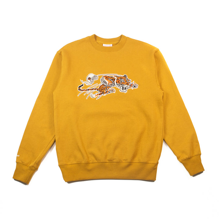 Cincinnati Bengals Dusted Collection Fleece Crew (Brown)