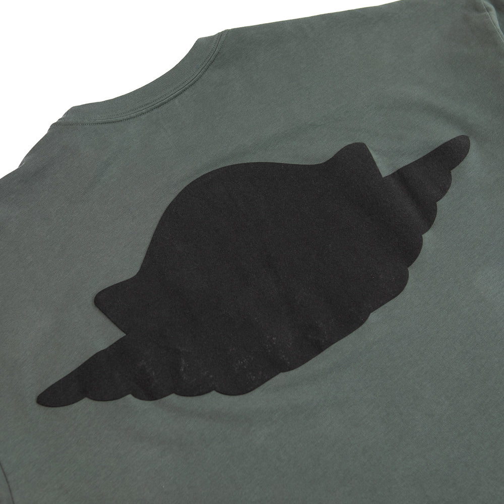 M J Wings Long Sleeve Tee (River Rock)