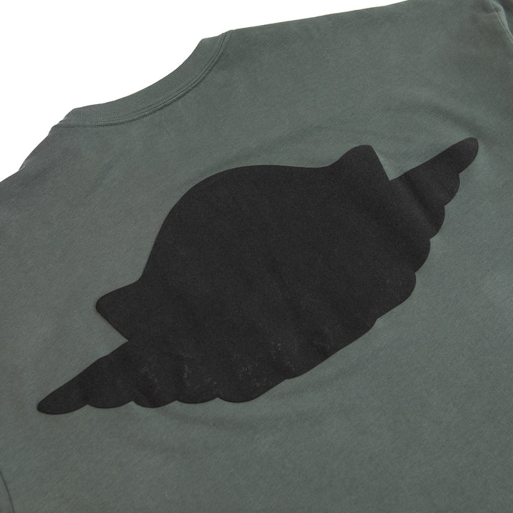 M J Wings Long Sleeve Tee (River Rock)