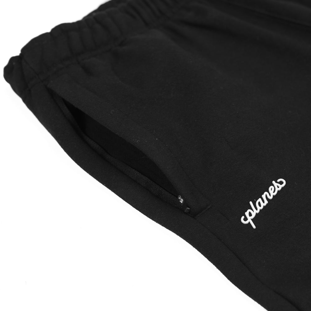 Planes Script Weld Open Hem Pant (Black)