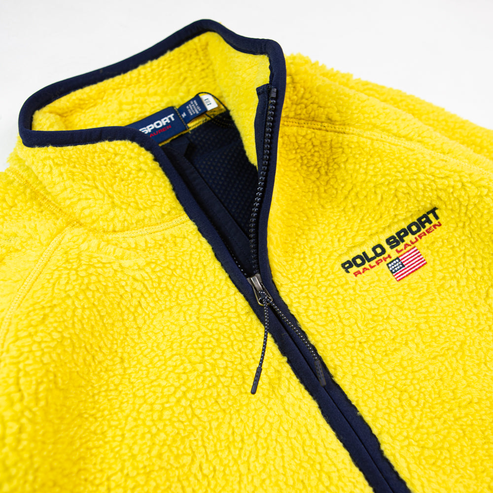 Polo Sport Pile Fleece Full-Zip Jacket (Yellow/Blue)