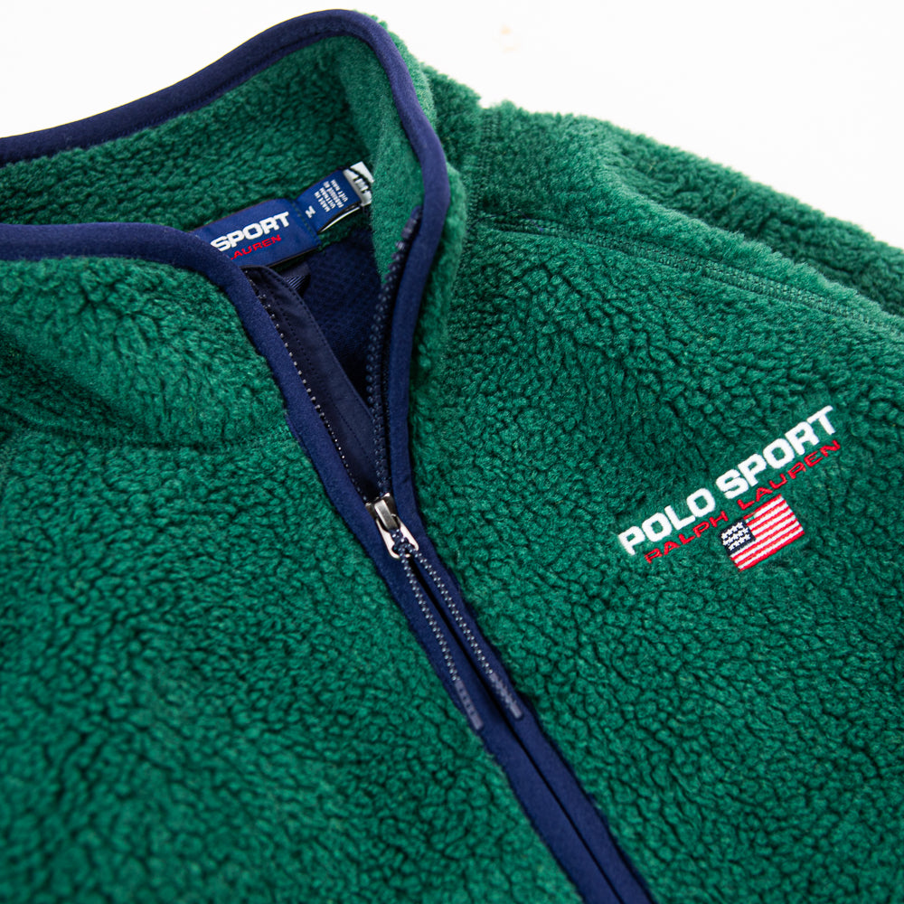 Polo high quality Fleece Jacket Blue Green