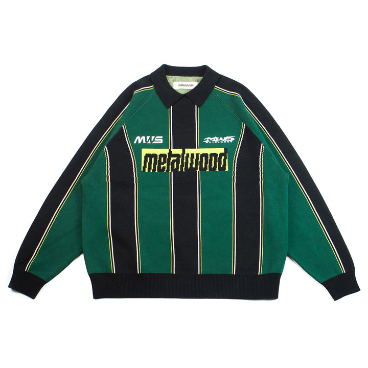 Knit Football Top (Green)