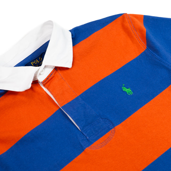 S/S Jersey Knit Iconic Rugby Stripe (Solar Sky/Modern Royal)