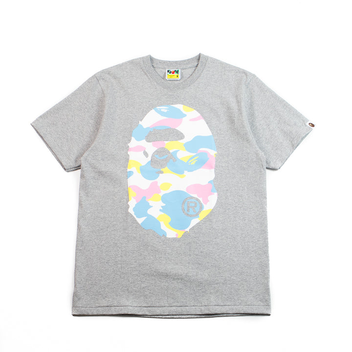 New Multi Camo Big Ape Head Tee (Grey)